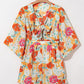 Tied Printed Half Sleeve Romper