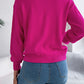 Contrast Round Neck Long Sleeve Sweater