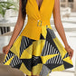 Collared Neck Sleeveless Mini Dress