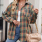Plaid Collared Neck Long Sleeve Shirt