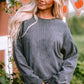 Round Neck Dropped Shoulder Sweatshirt