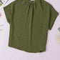 Swiss Dot Mock Neck Blouse