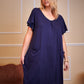 Plus Size Round Neck Short Sleeve Lounge Dress