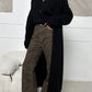 Fuzzy Open Front Solid Color Cardigan