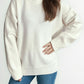 Round Neck Dropped Shoulder Long Sleeve Sweater