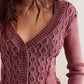 V-Neck Button Up Cropped Cardigan