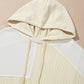 Plus Size Drawstring Color Block Long Sleeve Hoodie