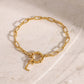 18K Gold-Plated Stainless Steel Letter L Bracelet