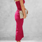 Amanda Full Size Slit Tube Midi Dress
