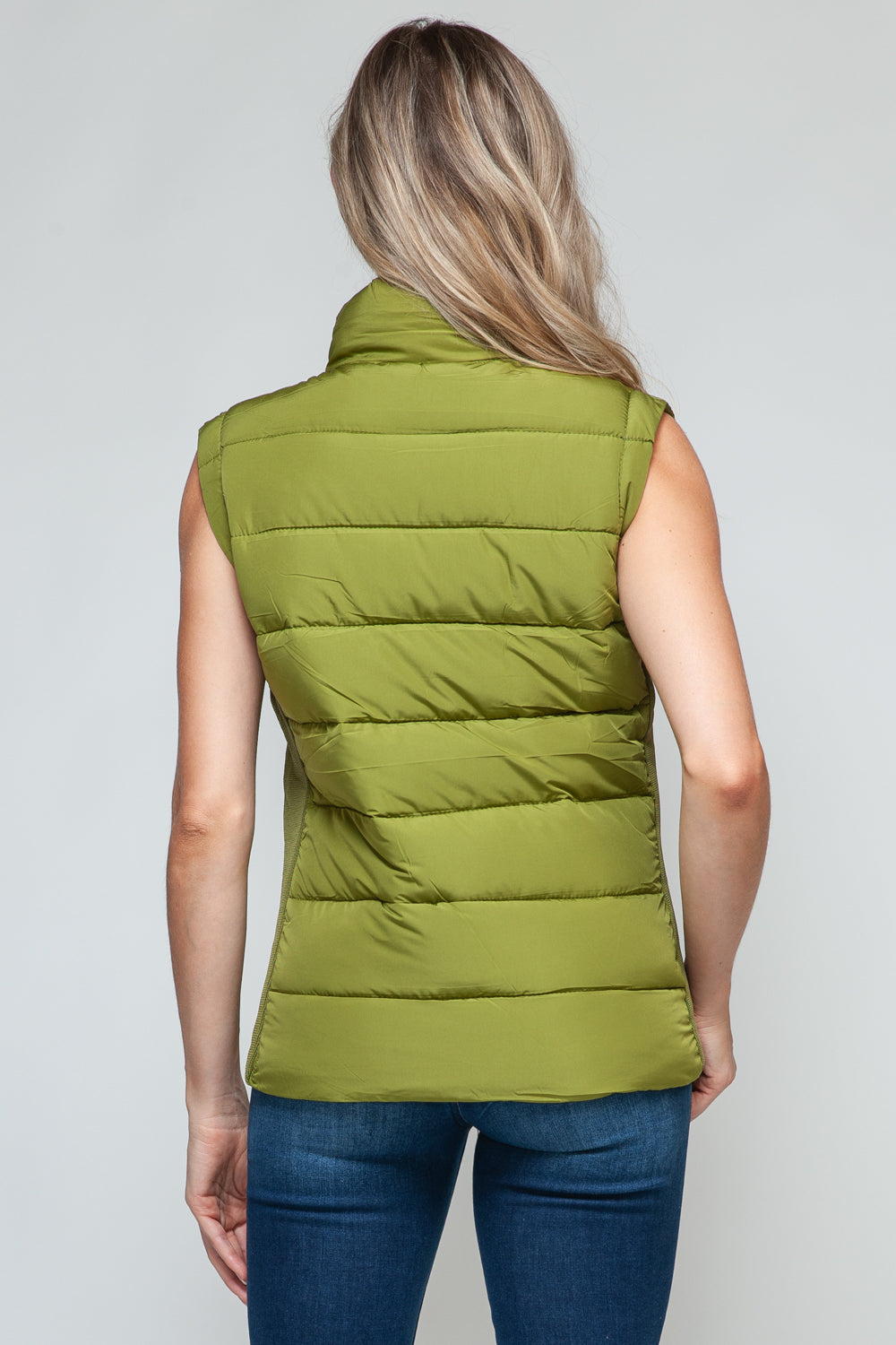 Snobbish Zip Up Turtleneck Vest with Pockets *
