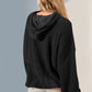 Double Take Half Zip Long Sleeve Hoodie with Kangaroo Pocket