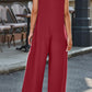 Full Size V-Neck Wide Strap Jumpsuit