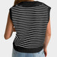 Mandy Collared Neck Striped Sweater Vest