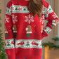 Christmas Element Round Neck Long Sleeve Sweater