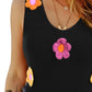 Flower Scoop Neck Knit Vest