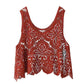 Cutout Scoop Neck Sleeveless Knit Cover Up