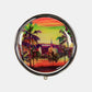Nicole Lee USA Print Metallic Circular Small Pill Case