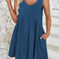 Full Size Plunge Wide Strap Mini Tank Dress
