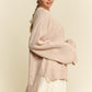 Davi & Dani High-Low Round Neck Drop Shoulder Sweater