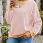 Contrast Round Neck Long Sleeve Sweatshirt