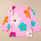 Full Size Printed Round Neck Top