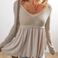 Scoop Neck Long Sleeve Top