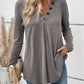 Perfee V-Neck Long Sleeve T-Shirt
