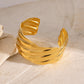 18K Gold-Plated Stainless Steel Open Ring