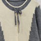Contrast Button Down Long Sleeve Cardigan