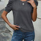 Round Neck Puff Sleeve T-Shirt