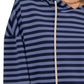 Drawstring Striped Long Sleeve Hoodie