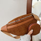 Corduroy Adjustable Strap Crossbody Bag with Pouch