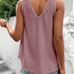 Full Size Eyelet V-Neck Wide Strap Tank