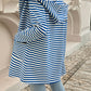 Devine Striped Long Sleeve Hooded Outerwear