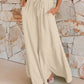 Drawstring Wide Leg Pants with Pockets