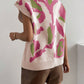 Color Block V-Neck Sweater Vest