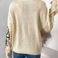 Perfee Mock Neck Dropped Shoulder Long Sleeve Sweater