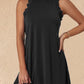 Mock Neck Sleeveless Mini Dress