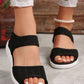 Peep Toe Cloth Sandals
