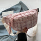 Contrast Plaid Polyester Crossbody Bag
