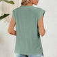 Full Size Eyelet Round Neck Tank