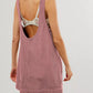 Mandy Round Neck Wide Strap Mini Dress with Pockets