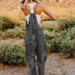 Double Take Full Size Printed V-Neck Sleeveless Jumpsuit