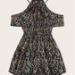 Beautiful Bea Tied Printed Short Sleeve Romper