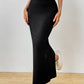 Slit Maxi Wrap Skirt
