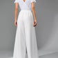 Full Size Sequin Round Neck Short Sleeve Wide Leg Jumpsuit