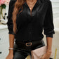 Devine Pocketed Collared Neck Long Sleeve Shirt