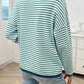 Striped Round Neck Dropped Shoulder Sweater
