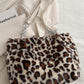 Faux Fur Leopard Shoulder Bag