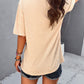 Half Zip Half Sleeve T-Shirt